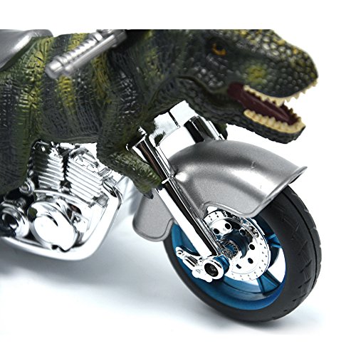 BigNoseDeer Dinosaur Motorcycle Toys - Animal Friction Motorcycles Toys Dinosaurs Tyrannosaurus T Rex 7.1" x 4" - Thumbnail 7