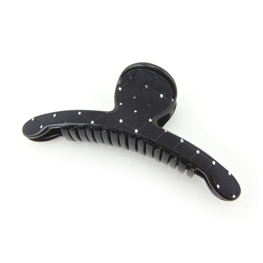 Meilliwish Beautiful Hair Claw Clip for Women Girls 1 PCS(D93)(Black)