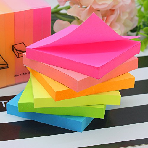 Vanpad Bright Colors Sticky Notes, Assorted Stickies of 3 in x 3 in, 12 Pads/Pack, 100 Sheets/Pad - Thumbnail 4