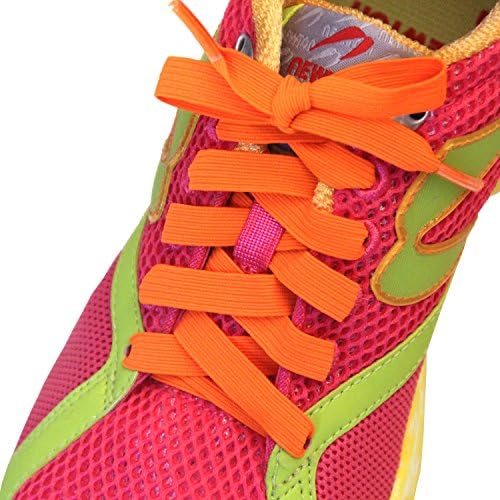 S SlacklaceSlacklace Elastic Shoelaces - Flat Lace, No Lock, No Re-Tie - Lace Replacement for Any Shoe