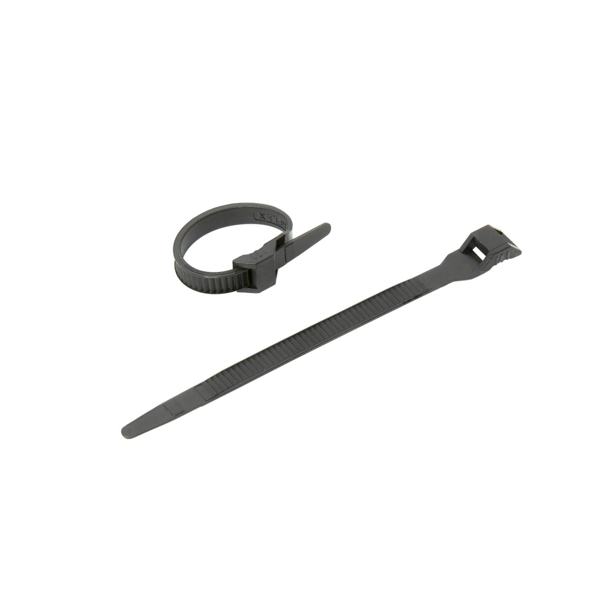 Self-Locking Strap | Plastic Cable Clamp | Plastic Hose Clamp | Bag with Hook of 25 Self Clamps 6 mm x 115 mm | Black | 709012 Debflex