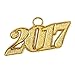 Two-Colored Graduation Tassel with Gold 2017 Year Charm 9-inch by YesGraduation(Red/Black)