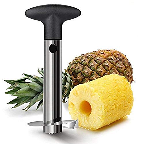 IPEC THERAPY Stainless Steel Corer All in All in One Pineapple Tool, Peeler, Slicer and Cutter | Non Slip Detachable Handle