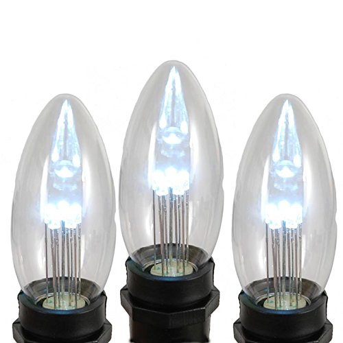 Novelty Lights 25 Pack C9 LED Outdoor Christmas Glass Replacement Bulbs