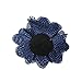 Wrapables Shabby Chic Burlap Rose Flower (Set of 20), Midnight Blue