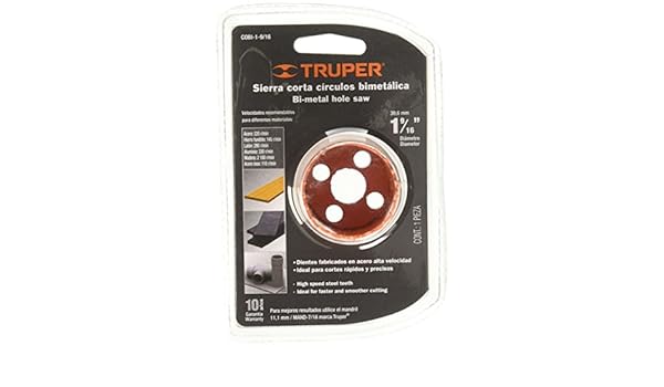 Amazon.com: TRUPER COBI-1-9/16 Bi-Metal Hole Saws 1 9/16