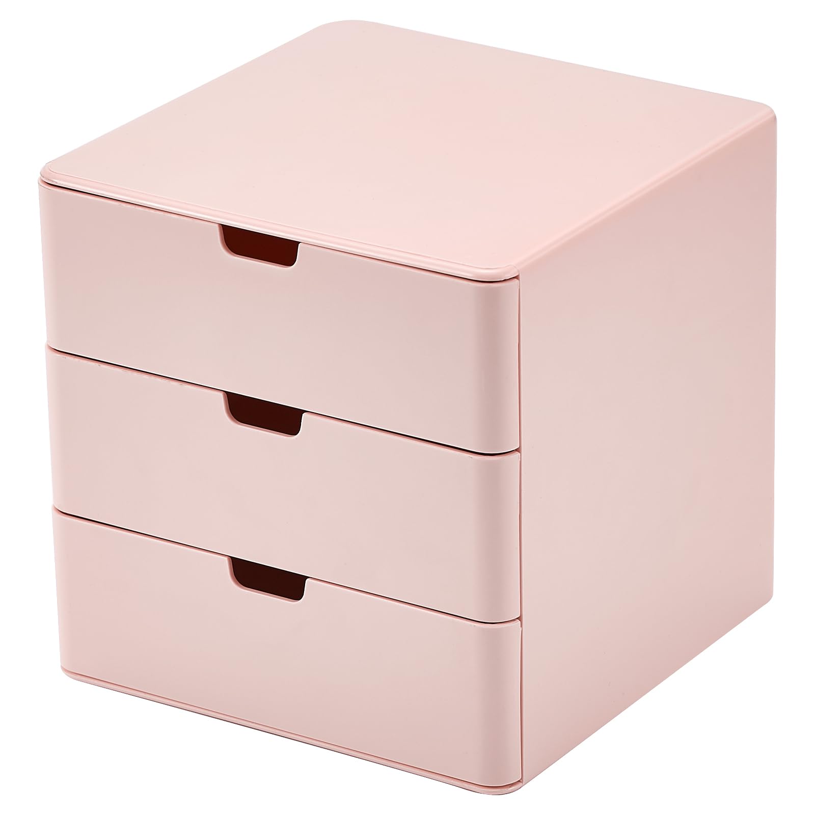 Dalanpa 3-Drawer Vanity Organizer, Compact Storage Organization Drawers Small Size Pink