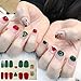 WOKOTO 6 Sheets Christmas Nail Polish Stickers with 1Pcs Nail File - Deer, Snowman, Gel Nail Wraps Decal Strips Manicure Kit Stick On Nail Polish Strips for Christmas Day Holiday