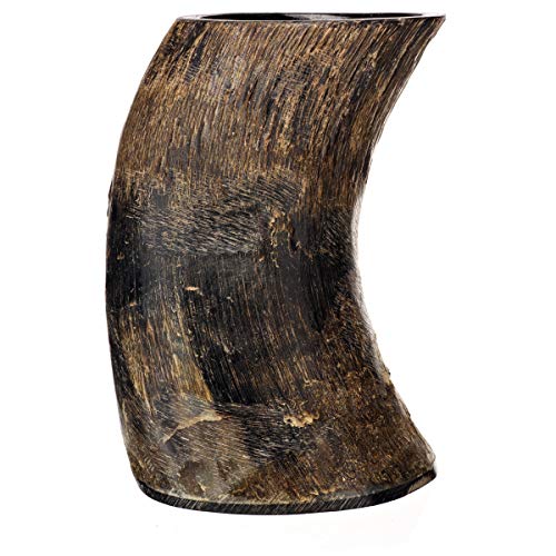 AleHorn Drinking Horn Tumbler Genuine Handcrafted 16oz Natural Finish Mug Ale Beer Wine Goblet Game of Thrones Tankard Medieval Burlap Gift Rustic Cup Vikings Accessories - Thumbnail 3
