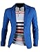 XQS Men's Casual One-Button Solid Modern-Fit Blazer Suit Jacket