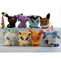 OLIA DESIGN OliaDesign Handmade Plush Soft Toy Poke Doll Stuffed Animal Figure (8 Piece), 5"