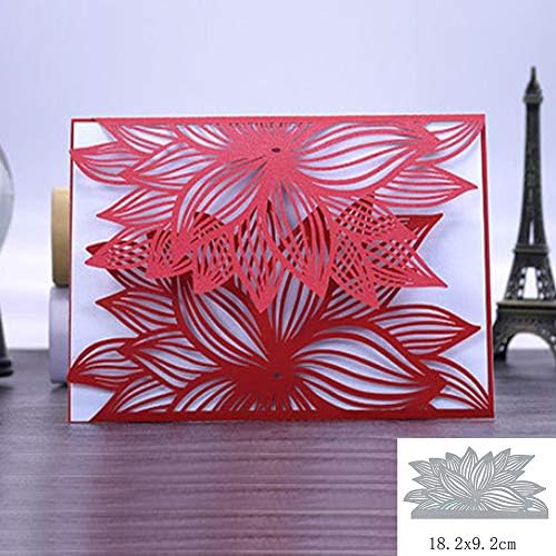 Leaf Flower Die Cut for Card Making, Cutting Dies for DIY Scrapbooking Album Gift Box Decor (Silver Metal Stencil)