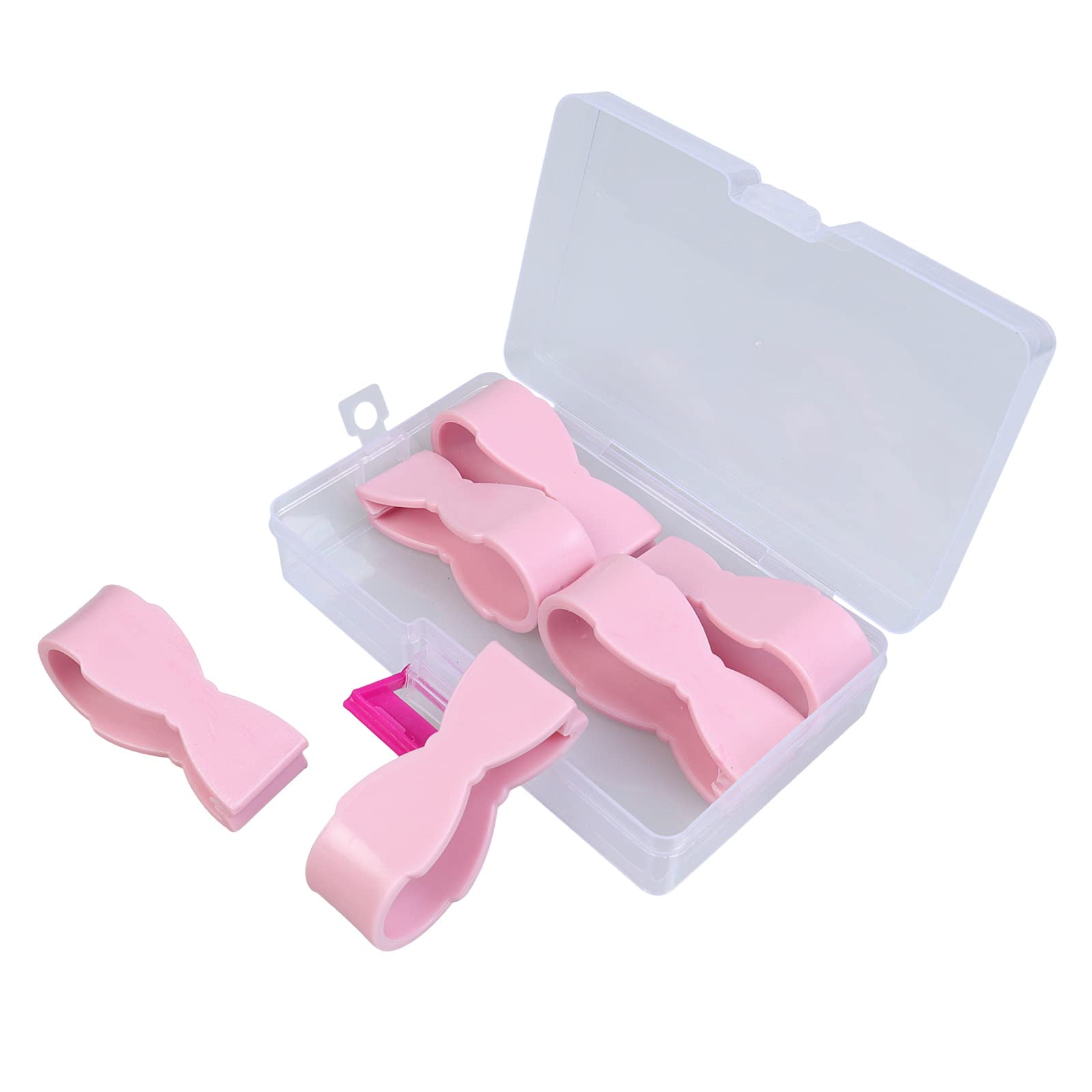 JK Home 6pcs Pink No Pins Duvet Cover Clips with Storage Box, Non-Slip Comforters Grippers Fasteners Anti-Move Bed Quilt Sheet Clip Clamp without Needle