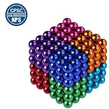 Magnetic Block 5MM 216PCS Cube Rolytoy Magnets Blocks Magnetic Sculpture Holders Square Cube Children's Puzzle Magic Cubes DIY Educational Toys for Kids (Multicolor random 8 color)