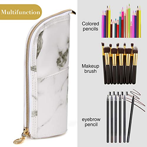 Marble Makeup Brush Holder Makeup Brush Case Organizer Travel Makeup Brush Pouch Stand-up Foldable Portable Makeup Artist Storage Bag for Women 3 Marble Makeup Brush Holder Makeup Brush Case Organizer Travel Makeup Brush Pouch Stand-up Foldable Portable Makeup Artist Storage Bag for Women