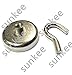 SUNKEE (2-pack) Magnetic Hook,150 Pound Strong Neodymium Magnet Hooks, Ultra Heavy Duty Magnetic Hook,1.65