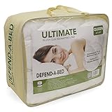 Classic Brands Defend-A-Bed Ultimate Extra Plush Double Thick Bamboo-Rayon Fitted Waterproof Mattress Topper, Queen Size