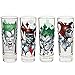 Zak Designs DC Comics Mini Glasses, 4 Count (Pack of 1), Batman Harley Quinn Joker 2oz