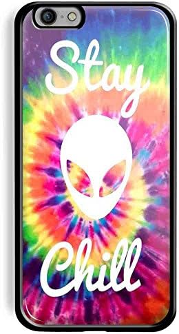 rainbow hippie hipster Grunge chill stay tye dye backgrounds alien for iPhone 6/6s Black Case