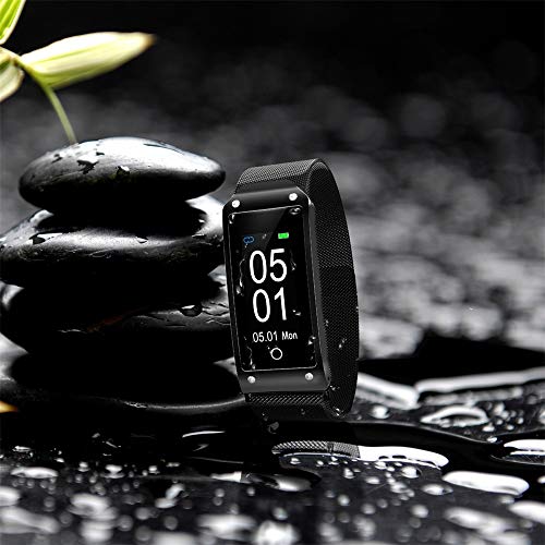 Sunward Sports Heart Rate/Sleep Monitor Fitness Tracker Smart Watch Wrist Band Bracelet, Pedometer Watch for Women and Men (Black) - Thumbnail 6