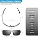 Pulabecs Men's Sports Style Polarized Sunglasses Driver Glasses Unbreakable Frame PS071 (Silver Frame Black Lens, Clear)