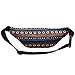 Kayhoma 2 Zippers Boho Fanny Pack Stripe Festival Retro Vintage Flat Bum Bags Travel Hiking Hip Waist Bag