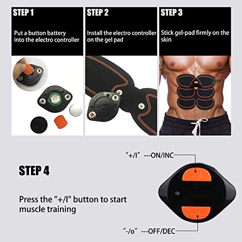 Abs Stimulator, Muscle Toner-Abs Stimulating Belt-Abdominal Toner-Training Device for Muscles- Wireless Portable to-Go Gym Device- Muscle Sculpting at Home- Fitness Equipment for at-Home Workouts