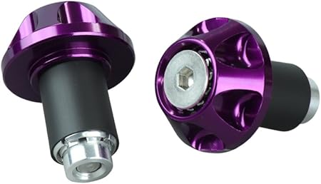 Amazon ポッシュ Posh ハンドルバーエンド グリｯプエンドキャｯプ 外径35 5mm ハンドル内径14 19mm対応 ブルーベリー 05 ハンドルバーエンド 車 バイク