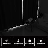 DWCN Blackout Curtains Eyelet Grey 46x54 2 Panels Thermal Insulated view 4