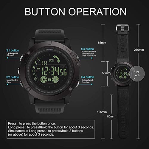 Smartwatch Hombre Deporte Reloj Inteligente Hombre Deporte con Estilo Smartwatch para Deportes y Aire Libre con… - Imagen 8