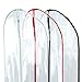 HANGERWORLD Set of 12 Plastic Garment Cover for Hanging Clothes Mixed Color Trim 40 inch Showerproof Suit Bag for Closet Storage
