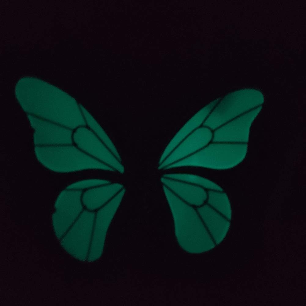 FANN 2 Pack Butterfly Dance Garden Stakes Decor Glow in Dark Metal Yard Art Indoor Outdoor Lawn Pathway Patio Ornaments 7" x 15": Garden & Outdoor