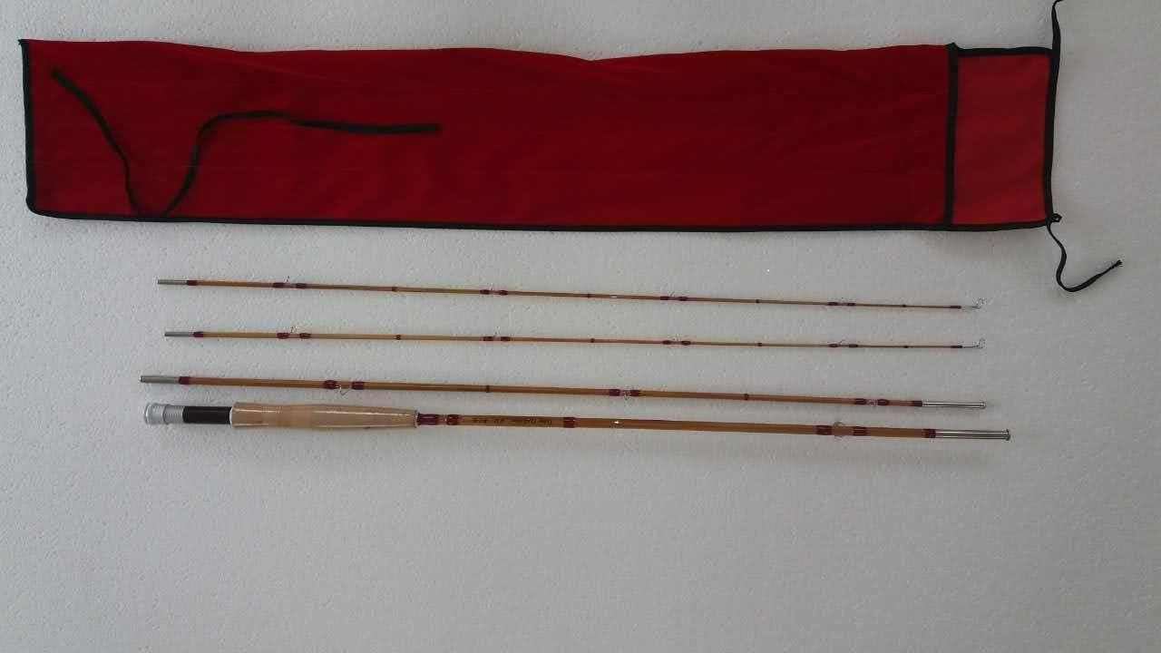 Vintage Tigerfisher bamboo fly rod 8'long #4/5-4pcs/2tips Cork handle