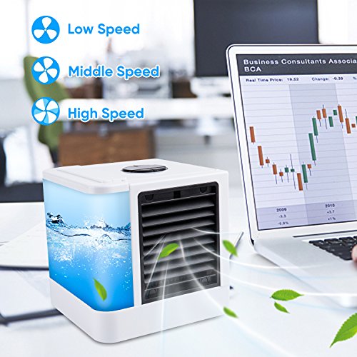 VANTAKOOL Personal Space Air Conditioner, 1 Mini USB Personal Space Air Cooler, Humidifier, Purifier, Desktop Cooling Fan for Office Household Outdoors - Thumbnail 4