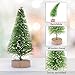Colovis 40 Pcs Artificial Mini Christmas Trees,Sisal Trees Bottle Brush Trees with Christmas Wreaths for Christmas Table Decorations,DIY Home Decor.