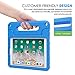 MoKo Case Fit Apple 2018/2017 iPad 9.7 6th/5th Generation/iPad Air/iPad Air 2 - Kids Friendly Shock Proof Convertible Handle Light Weight Protective Stand Cover with Apple Pencil Holder, Blue