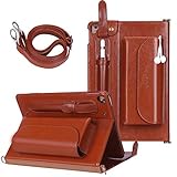 FYY iPad Pro 9.7 Case - Luxurious Genuine Leather Case All-Powerful Cover for iPad Pro 9.7 inch (2016) Brown (with exquisite stylus for free)