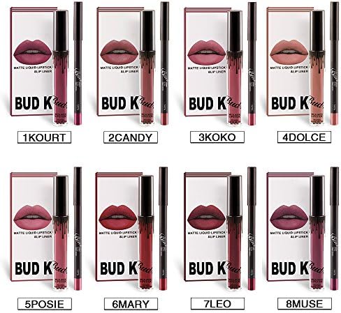 Liquid Matte Lipstick Lips Pencil Makeup Lasting Waterproof Mate Lip Gloss Cosmetics Lip Kit 16Pcs/8Set