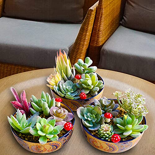 16 Pack Artificial Succulent Plants Unpotted Premium Pack of Small Fake Succulent Plants
