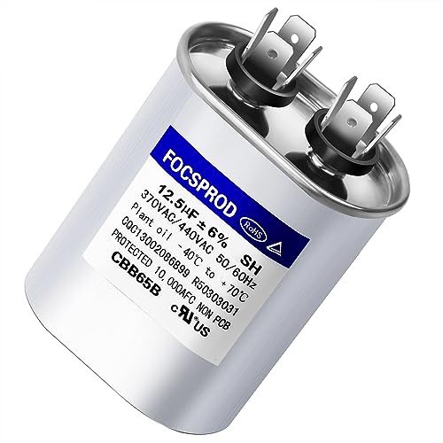12.5 uF MFD ±6% 370V/440V CBB65 AC Capacitor, Dual