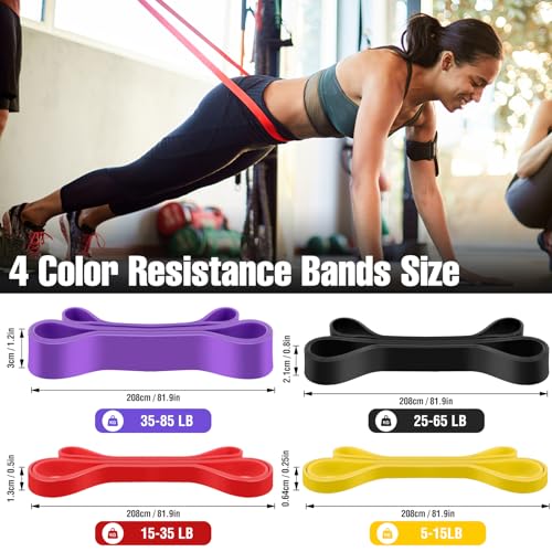 WuGU Elastic Band for Bodybuilding, Resistance Levels in Elastic Bands for Musculation, Fitness Bands Elastic Bands for Sports, Pilates, Yoga