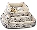 Paws & Pals Pet Bed for Cat and Dog Crate Pad - Deluxe Premium Bedding with Cozy Inner Cushion- Durable Model - 1800's Newspaper Design