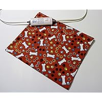 Replacement Cover for 12&rdquo; x 15&rdquo; Heating Pad ~ Heating Pad Cover ~ Cover Only ~ Paws and Bones Print
