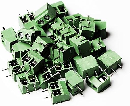 MassMall 30Pcs 2 Pole 5mm Pitch PCB Mount Screw Terminal Block 8A 250V for PCB Board by MassMall