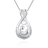 LGSY 925 Sterling Silver Twisted Waterdrop Mother Love Cage Pendants Crafting Charm for DIY Necklace Bracelet Jewelry Making