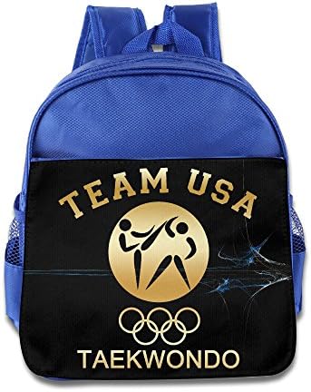 2016 Olympic Team USA Taekwondo Gold Kids School Backpack Bag RoyalBlue