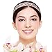 Hotop 2 Pieces Handmade Rhinestone Crystal Beaded Elastic Headband Hair Bands Woman Hair Accessories