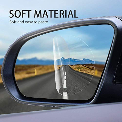 image for Lecone Rainproof Car Rearview Mirror Sticker, 2 PCS Anti-Fog Anti-Glar