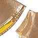 HDE Women's Shiny Liquid Metallic Wet Look Flared Pleated Skater Skirt Gold - S