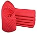SINLAND Microfiber Waffle Weave Kitchen Dish Rags Fast Drying Towels Dish Cloths Cleaning Cloth 12Inchx12Inch Red 6pack